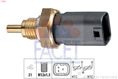 Sensor, coolant temperature FACET 7.3273