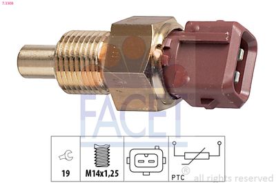 Sensor, coolant temperature FACET 7.3308
