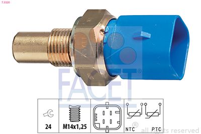 Sensor, coolant temperature FACET 7.3320