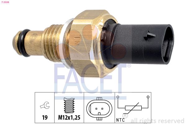 FACET 7.3338 Sensor, fuel temperature