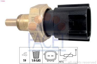 Sensor, oil temperature FACET 7.3358