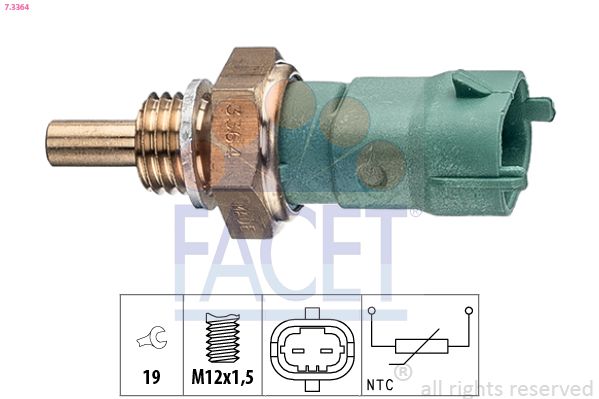 FACET 7.3364 Sensor, fuel temperature