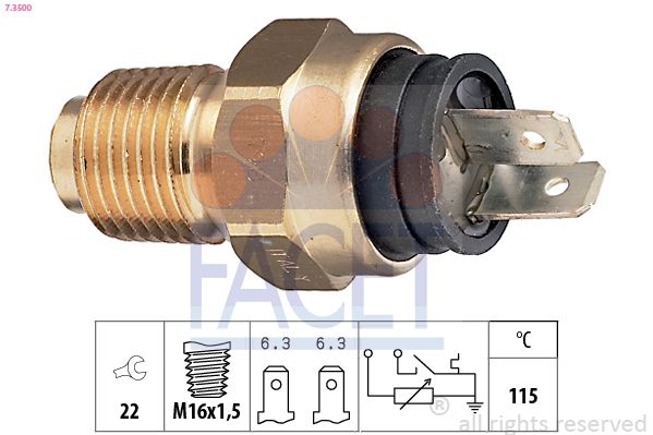 FACET 7.3500 Sensor, coolant temperature