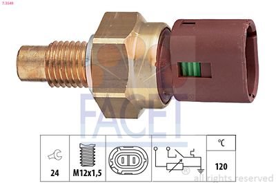 Sensor, coolant temperature FACET 7.3549
