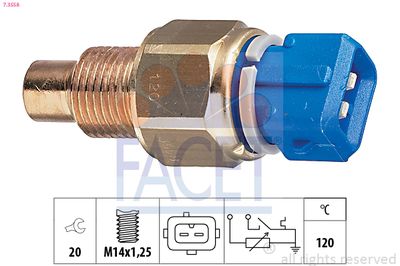 Sensor, coolant temperature FACET 7.3558