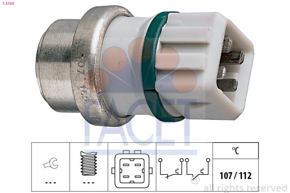 FACET 7.4104 Temperature Switch, coolant warning lamp