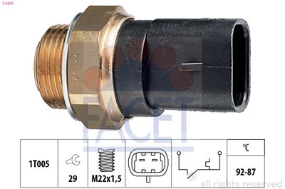 Temperature Switch, radiator fan FACET 7.5031