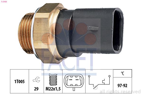 FACET 7.5103 Temperature Switch, radiator fan