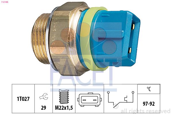 FACET 7.5145 Temperature Switch, radiator fan