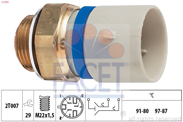 FACET 7.5701 Temperature Switch, radiator fan