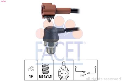 Switch, reverse light FACET 7.6341