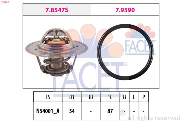 FACET 7.8547 Thermostat, coolant
