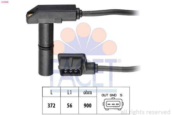 FACET 9.0048 Sensor, crankshaft pulse