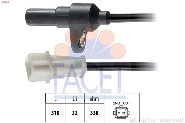 FACET 9.0142 Sensor, crankshaft pulse