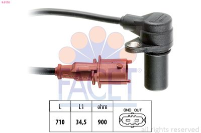 Sensor, crankshaft pulse FACET 9.0170