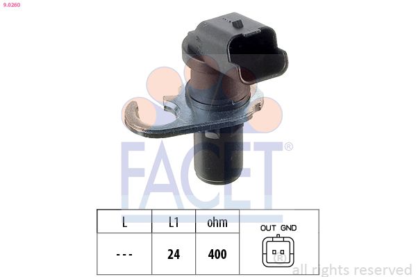 FACET 9.0260 Sensor, crankshaft pulse