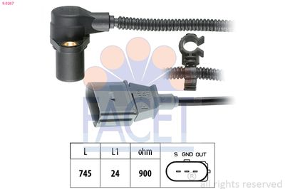 Sensor, crankshaft pulse FACET 9.0267
