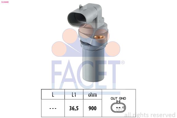 FACET 9.0440 Sensor, crankshaft pulse
