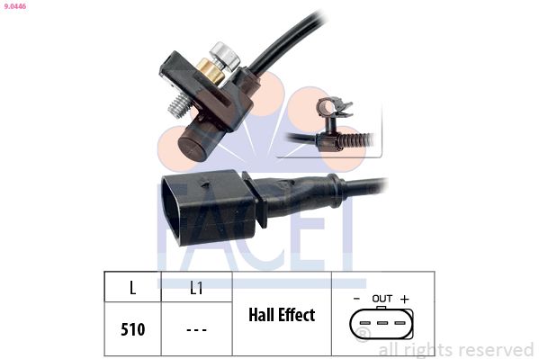 FACET 9.0446 Sensor, crankshaft pulse
