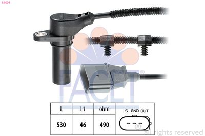 Sensor, crankshaft pulse FACET 9.0504