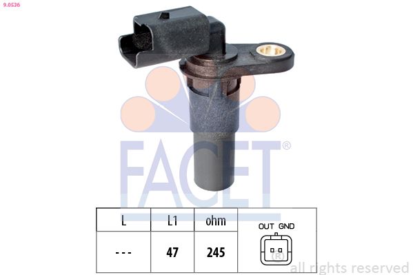 FACET 9.0536 Sensor, crankshaft pulse