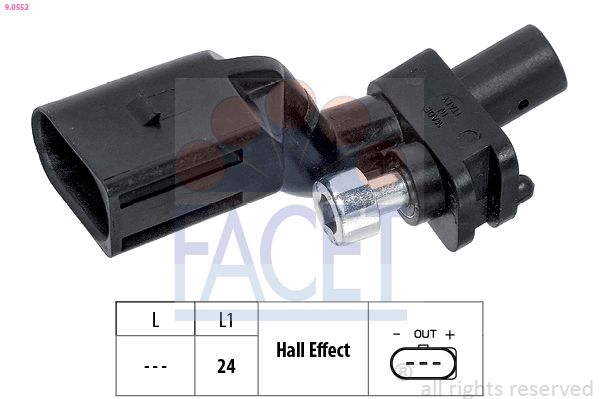 FACET 9.0552 Sensor, crankshaft pulse