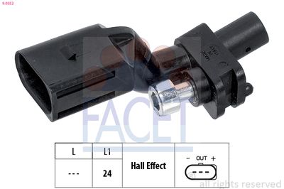 Sensor, crankshaft pulse FACET 9.0552