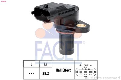 Sensor, engine speed FACET 9.0619