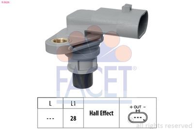 Sensor, engine speed FACET 9.0626