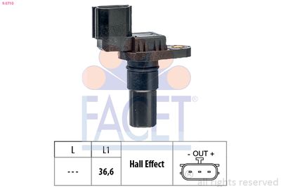 RPM Sensor, automatic transmission FACET 9.0710