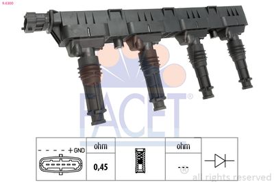 Ignition Coil FACET 9.6300