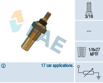 FAE 32040 Sensor, coolant temperature