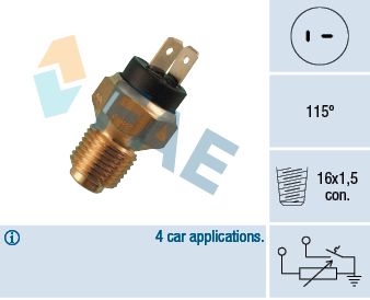 Sensor, coolant temperature FAE 34020