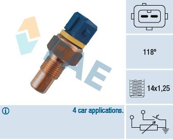 FAE 34050 Sensor, coolant temperature