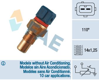 FAE 34090 Sensor, coolant temperature