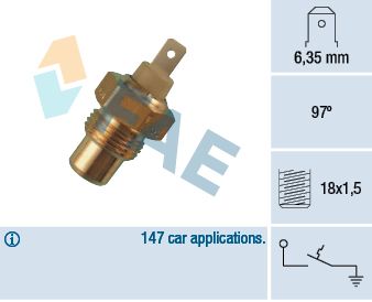 FAE 35210 Temperature Switch, coolant warning lamp