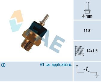Temperature Switch, coolant warning lamp FAE 35780