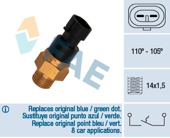 Temperature Switch, radiator fan FAE 36200