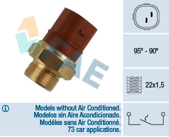 Temperature Switch, radiator fan FAE 36270
