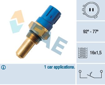 Temperature Switch, radiator fan FAE 36380
