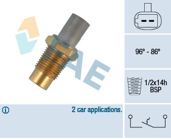 Temperature Switch, radiator fan FAE 36498