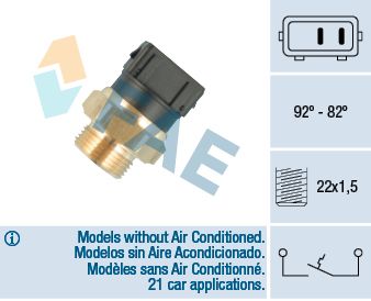 Temperature Switch, radiator fan FAE 36824