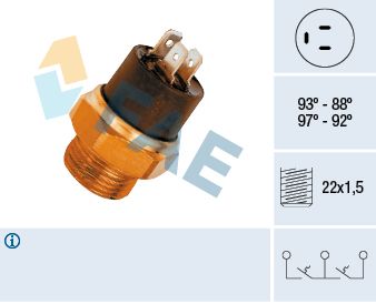 Temperature Switch, radiator fan FAE 37850