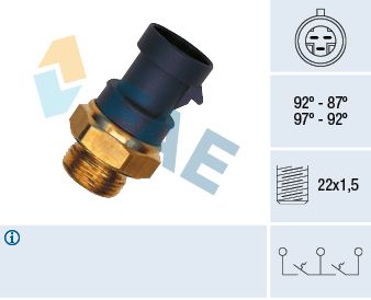 Temperature Switch, radiator fan FAE 37910
