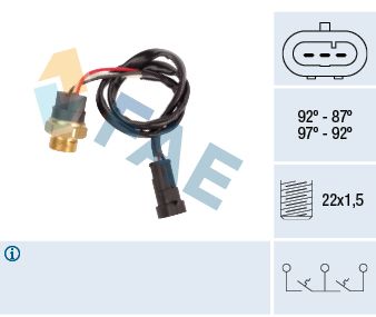 Temperature Switch, radiator fan FAE 38280