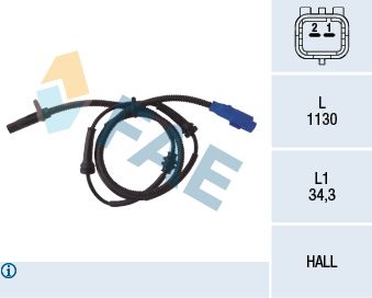 Sensor, wheel speed FAE 78034