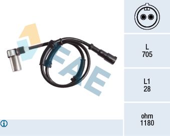 FAE 78128 Sensor, wheel speed