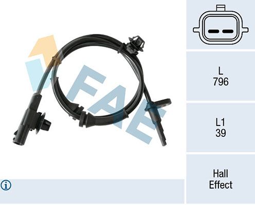 FAE 78312 Sensor, wheel speed