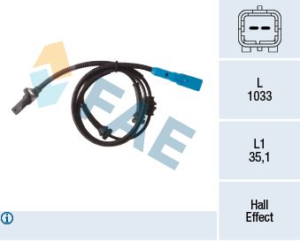 Sensor, wheel speed FAE 78313