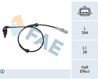 Sensor, wheel speed FAE 78442
